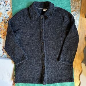 Vintage Rare San Francisco Clothing Sfcc Womens L Dark Gray Peacoat 70s 80s Warm